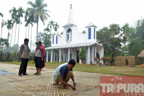State gears up for Christmas celebration, preparation is going on in full-swing at Mariam Nagar Church